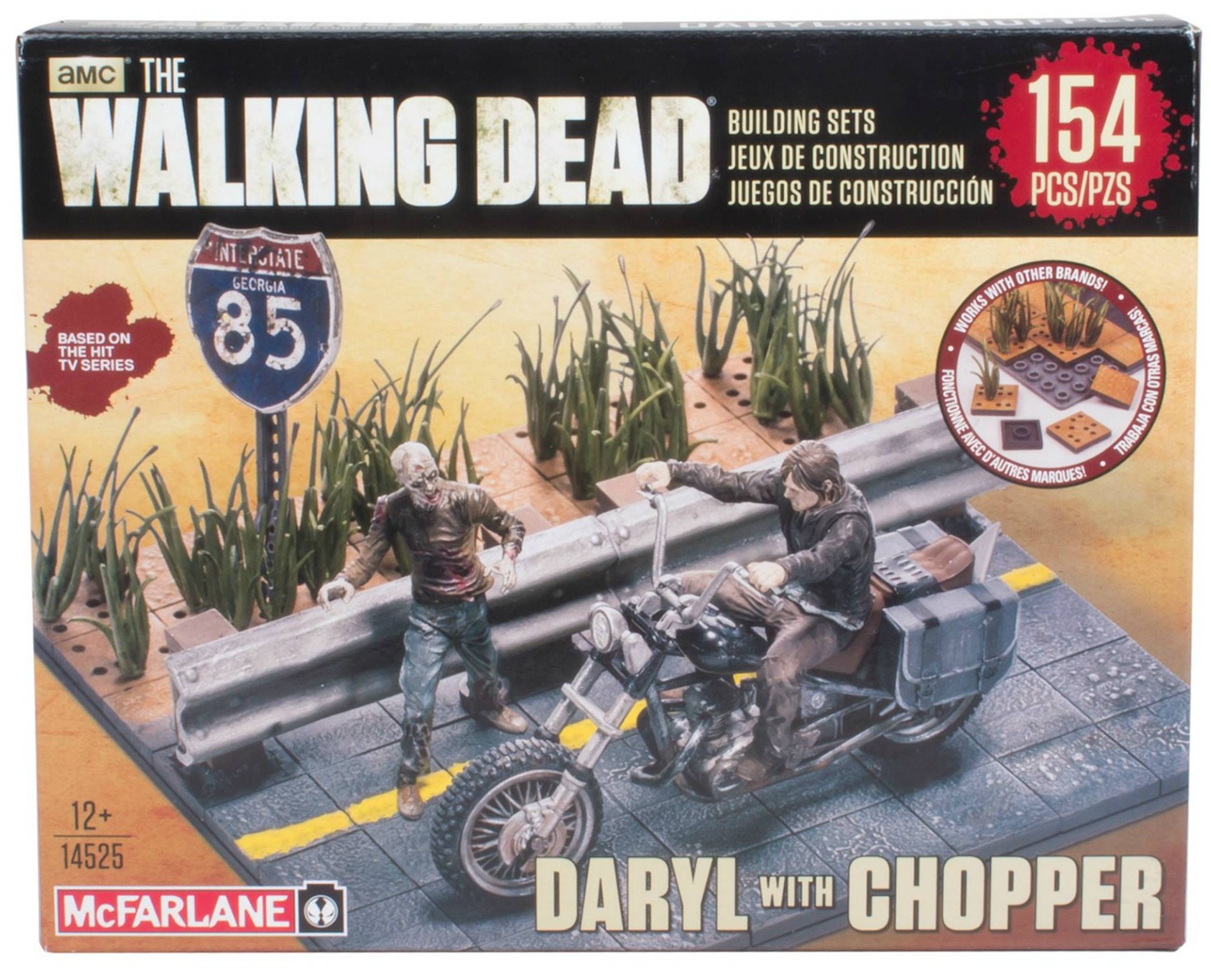 McFarlane Walking Dead Building Set Daryl Dixon with Chopper